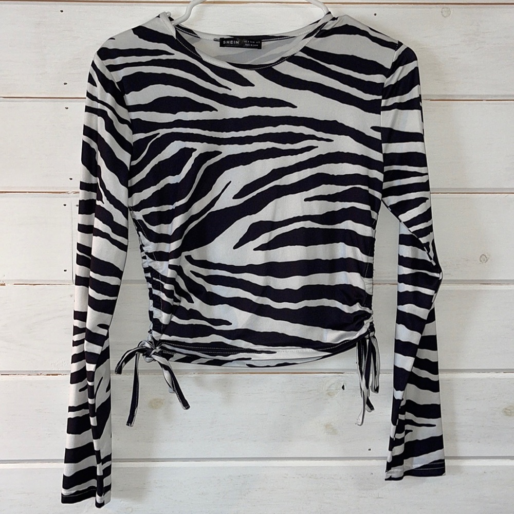 Zebra print top